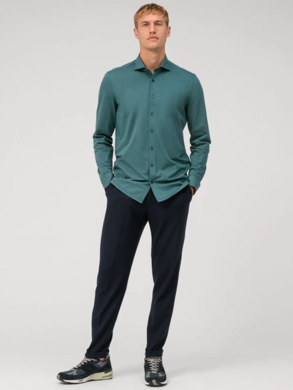OLYMP Teal Green 24/Seven BODY FIT SHIRT