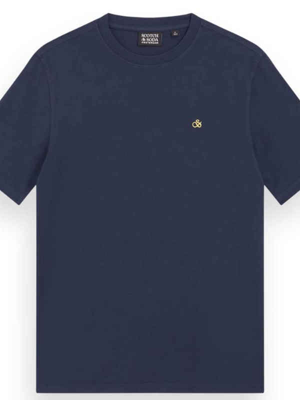 Scotch & Soda Navy Garment Dye T-shirt