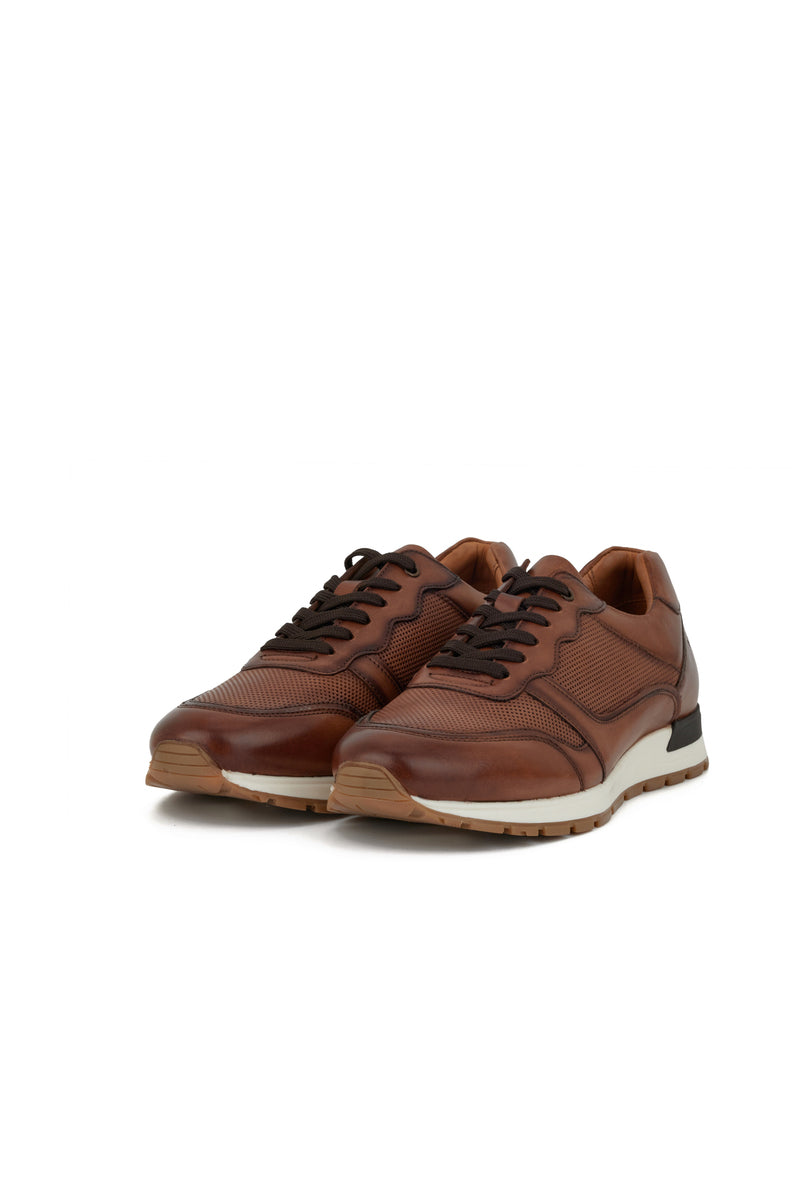 Digel Dark Cognac Leather Sneaker