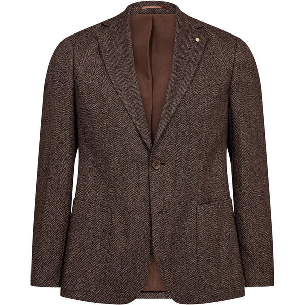 2BLIND2C DARK BROWN HERRINGBONE  BLAZER