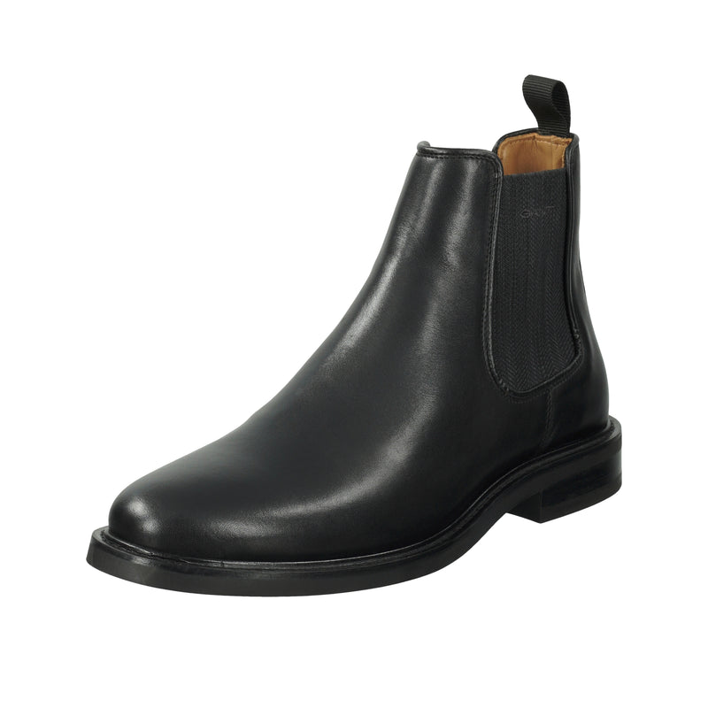 GANT Black Leather Chelsea Boot