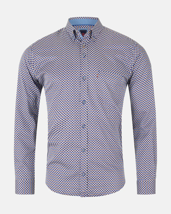 ANDRé JEANSWEAR Gold & Navy Print SHIRT