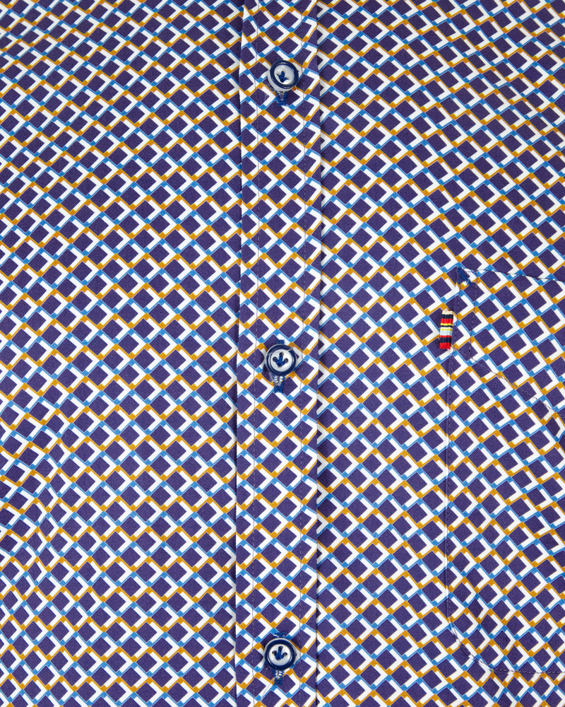 ANDRé JEANSWEAR Gold & Navy Print SHIRT