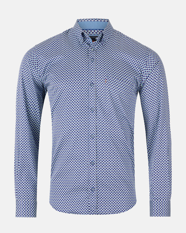 ANDRé JEANSWEAR Green & Navy Print SHIRT