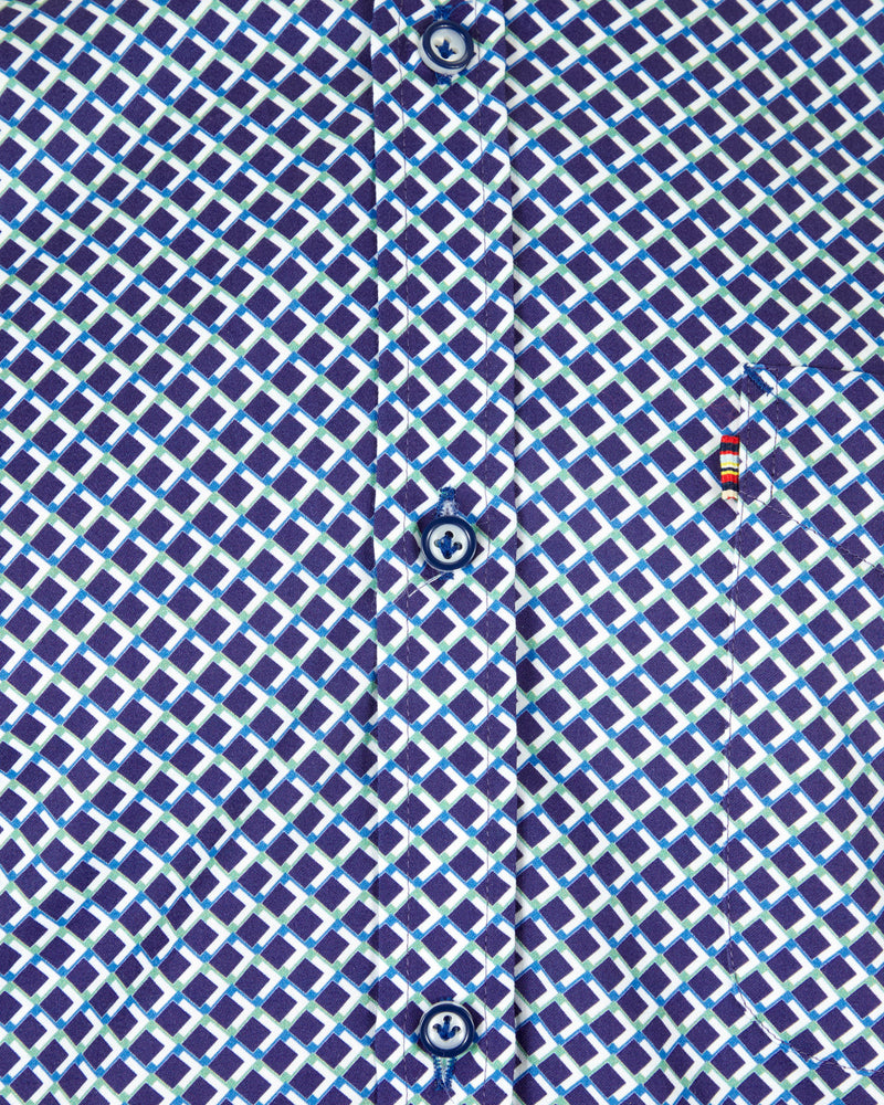 ANDRé JEANSWEAR Green & Navy Print SHIRT