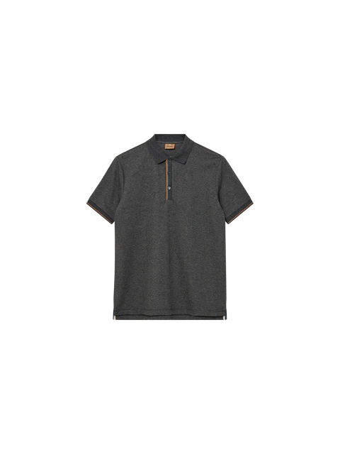MOS MOSH DARK GREY MELANGE POLO