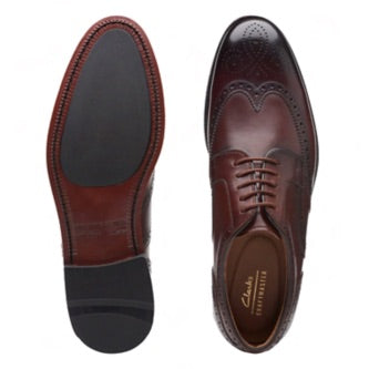 Clarks British Tan/Burgundy Leather Shoes