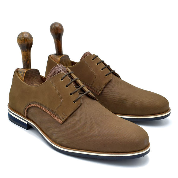 Paolo Vandini Chocolate Brown Nubuck Shoes