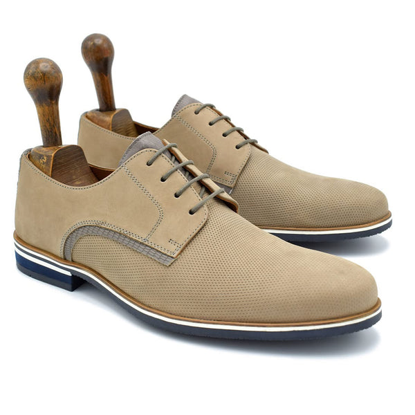Paolo Vandini Light Grey Nubuck Shoes