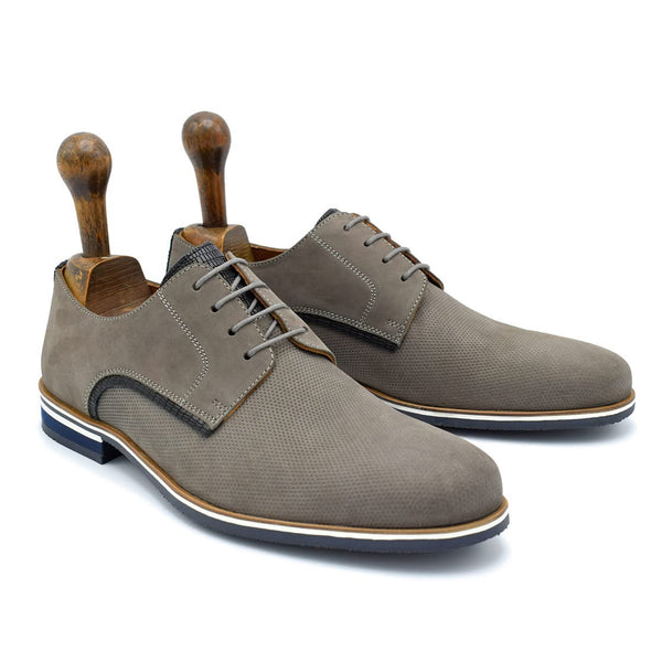 Paolo Vandini Dark Grey Nubuck Shoes