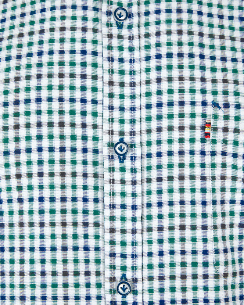 ANDRé JEANSWEAR GREEN & WHITE CHECK SHIRT