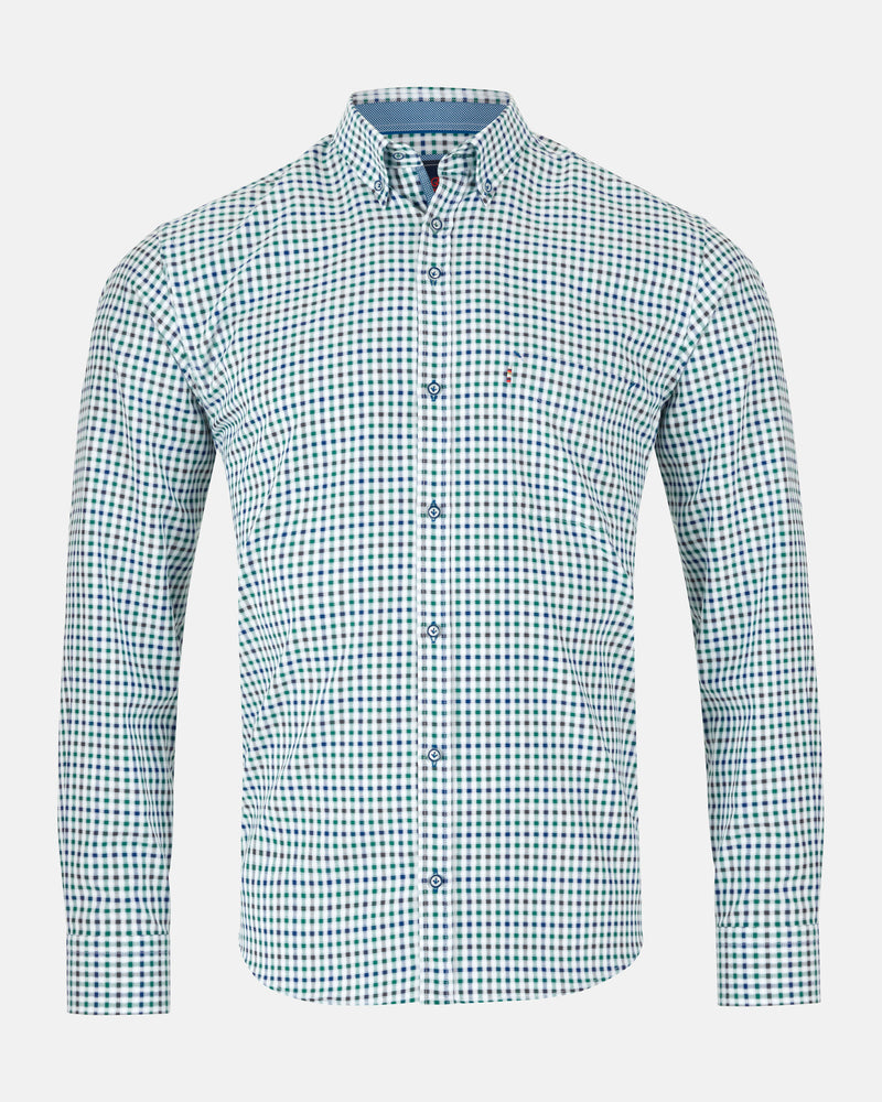 ANDRé JEANSWEAR GREEN & WHITE CHECK SHIRT