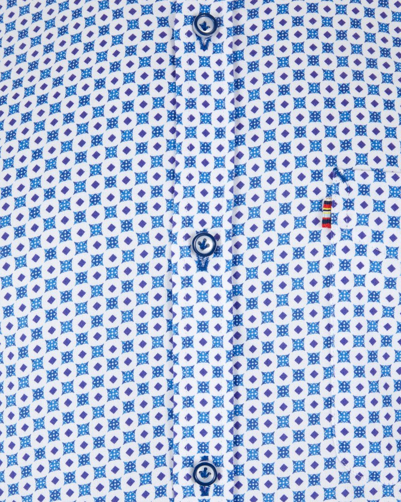ANDRé JEANSWEAR PURPLE & BLUE PRINT SHIRT