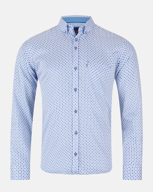 ANDRé JEANSWEAR PURPLE & BLUE PRINT SHIRT