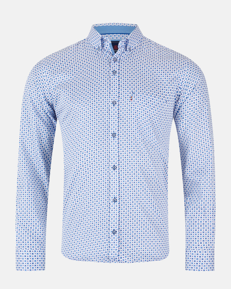 ANDRé JEANSWEAR PURPLE & BLUE PRINT SHIRT