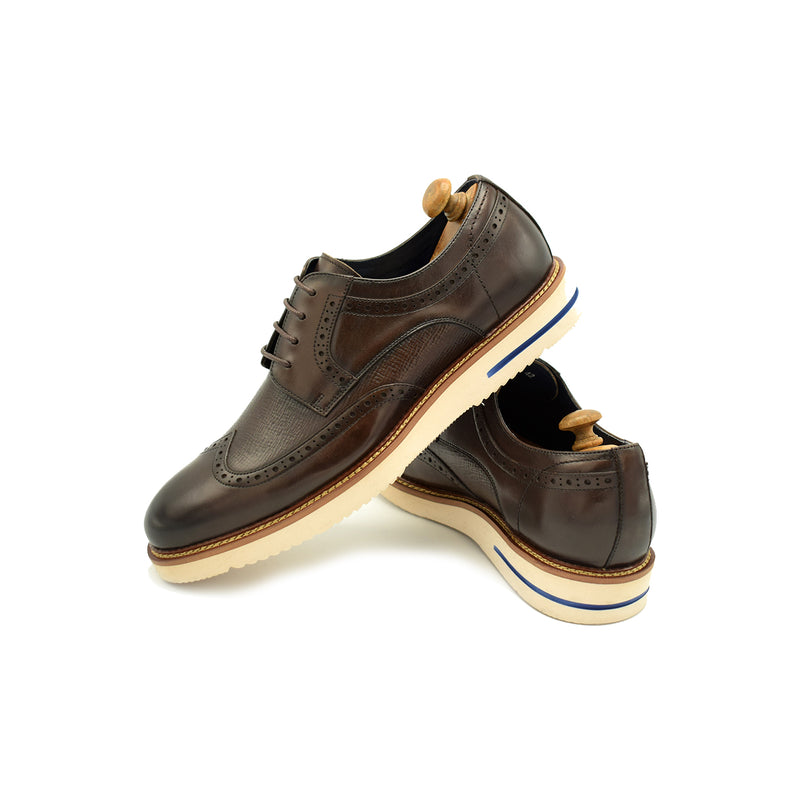 Paolo Vandini Brown Leather Casual Shoes