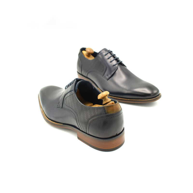 Paolo Vandini Navy Leather Shoes