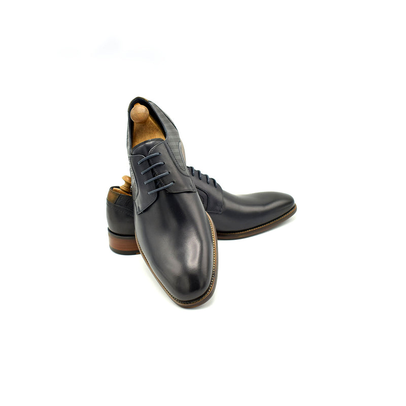 Paolo Vandini Navy Leather Shoes