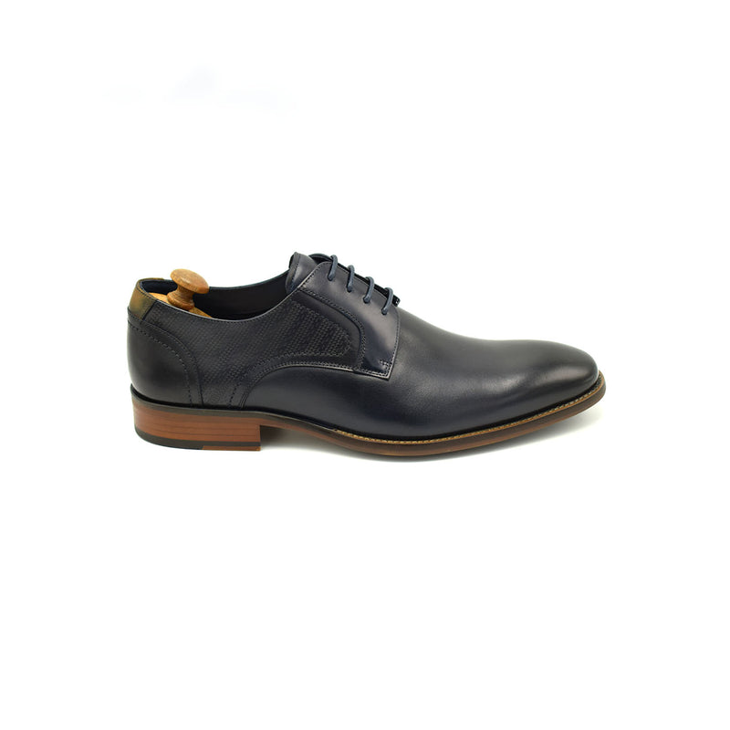 Paolo Vandini Navy Leather Shoes