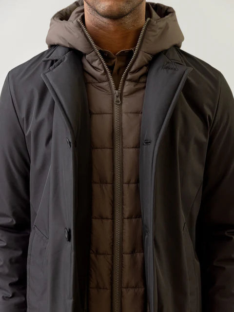 MOS MOSH BLACK REMOVABLE HOOD COAT