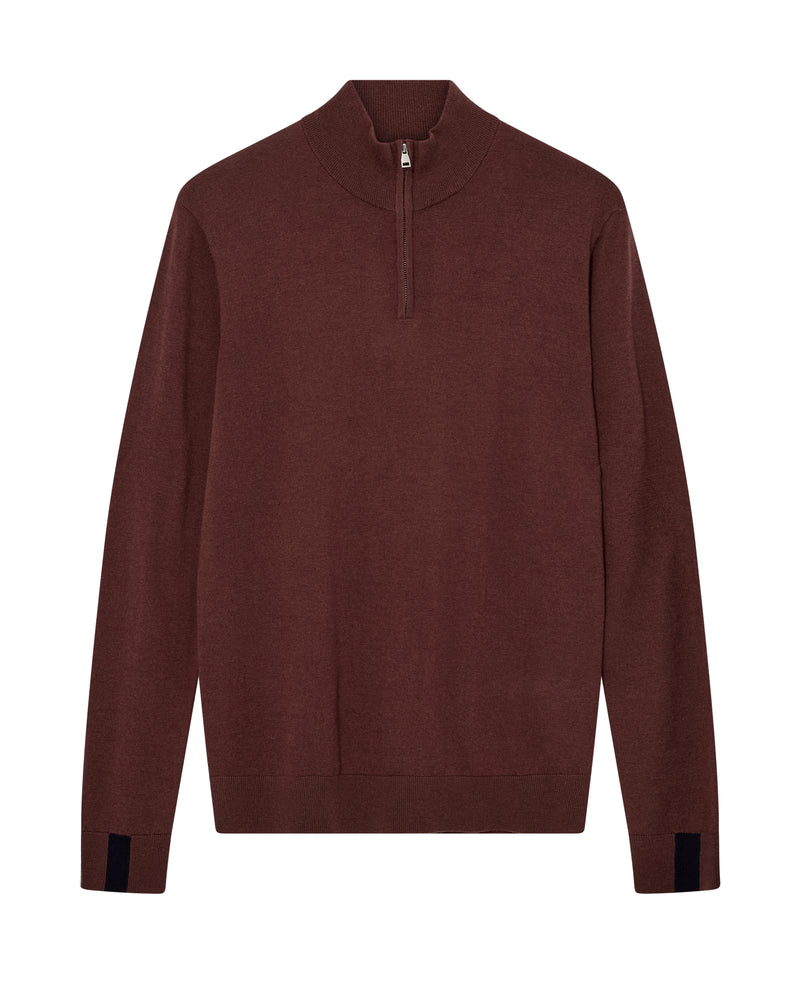 Mos Mosh BITTER CHOCOLATE 1/4 Zip
