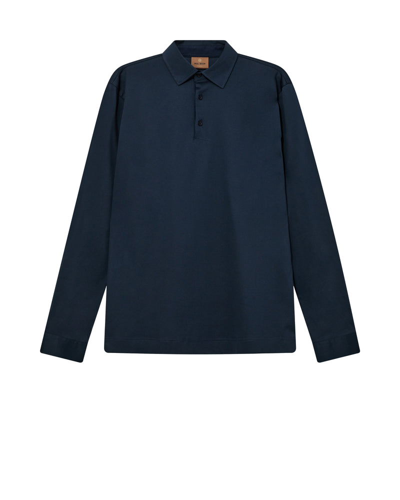 MOS MOSH NAVY LONG SLEEVE POLO