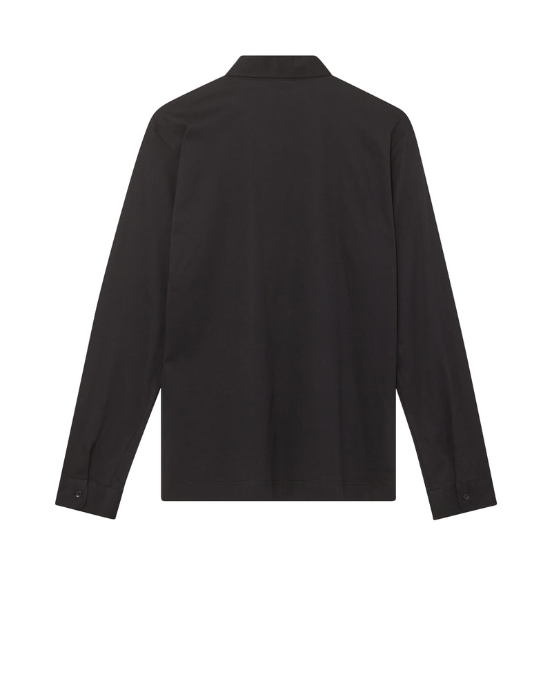 MOS MOSH BLACK LONG SLEEVE POLO