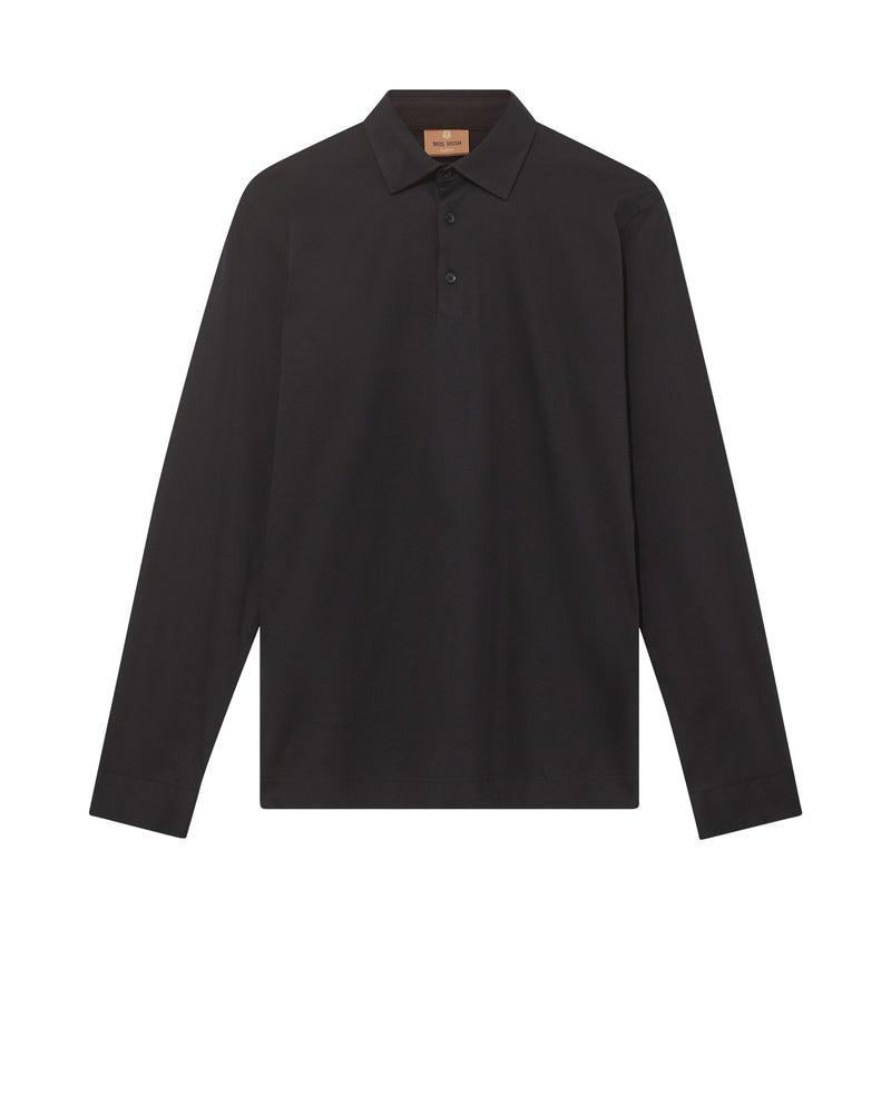 MOS MOSH BLACK LONG SLEEVE POLO