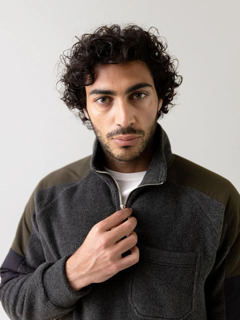 MOS MOSH GREY 1/4 ZIP FLEECE