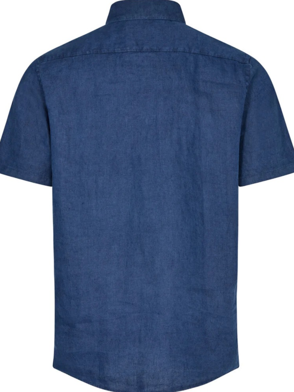 2BLIND2C Indigo Short Sleeve Linen Shirt
