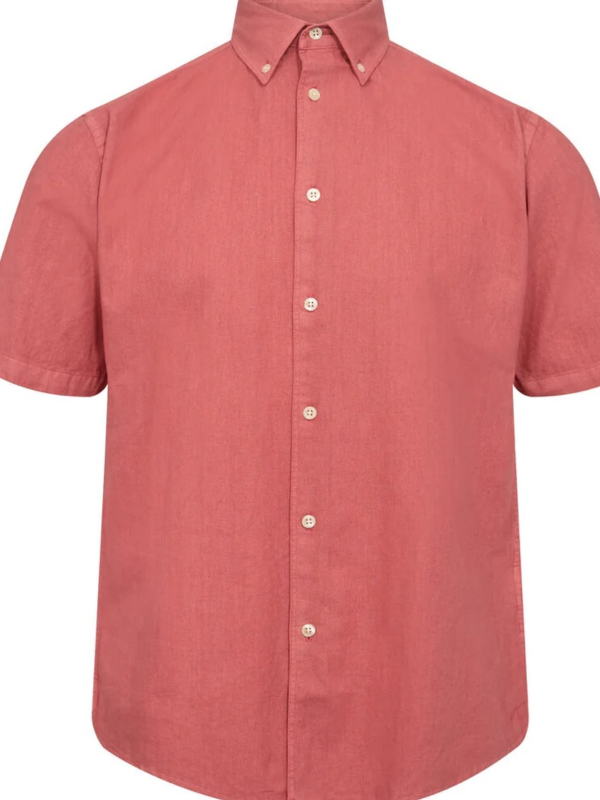 2BLIND2C Rust Short Sleeve Linen Shirt