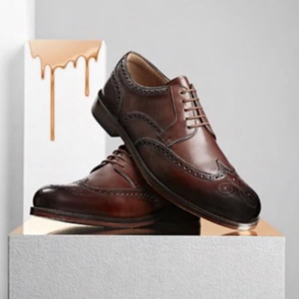 Clarks Dark Tan Leather Shoes