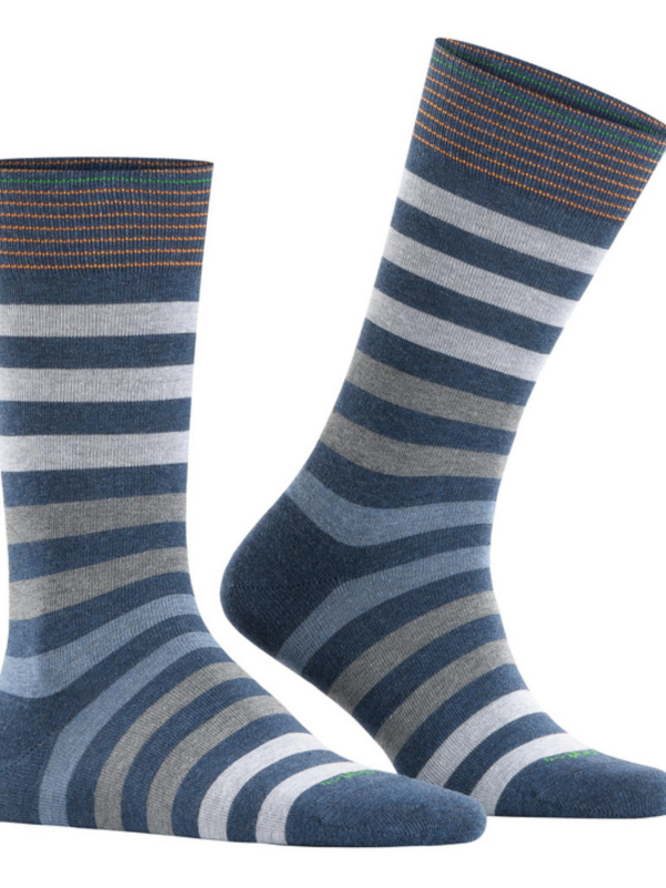 Burlington Navy  Striped Socks