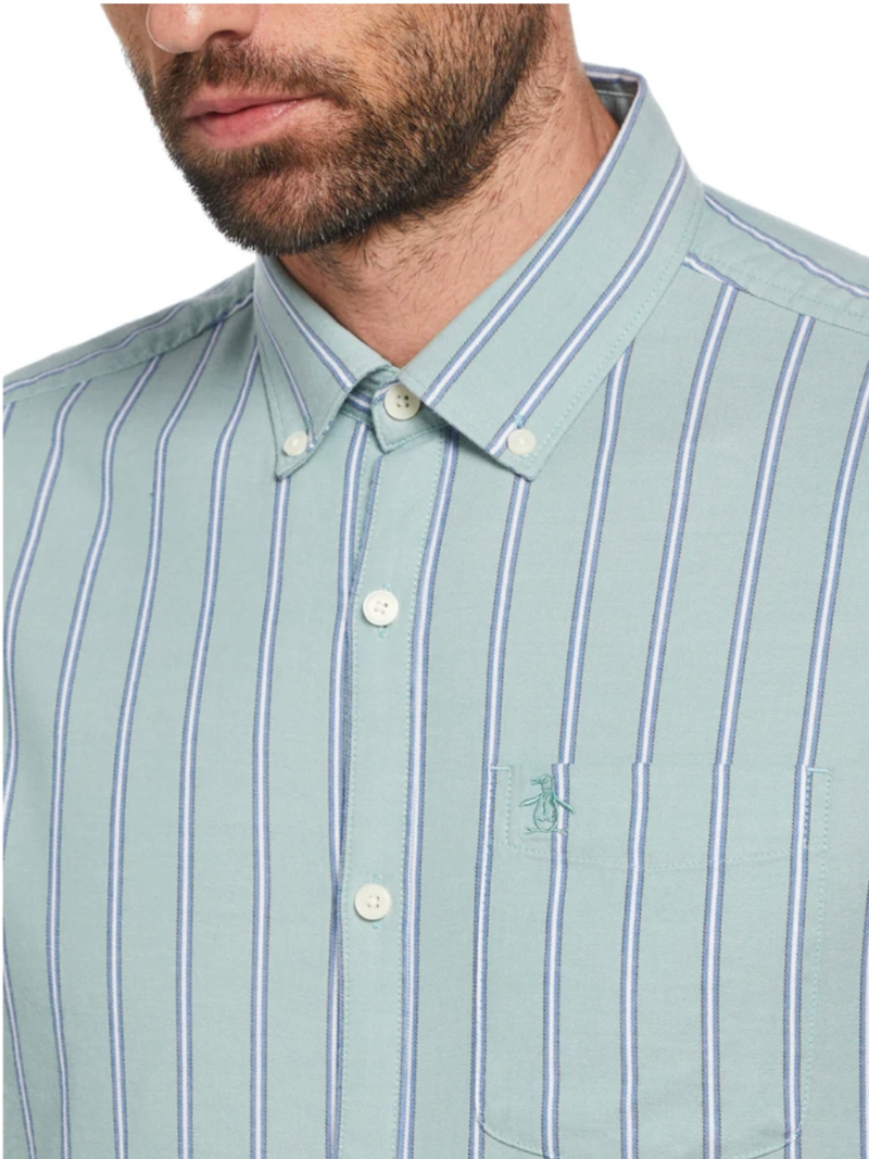 Original Penguin Oil Blue Stripe Oxford Shirt