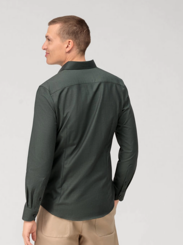 OLYMP FOREST GREEN 24/Seven BODY FIT SHIRT