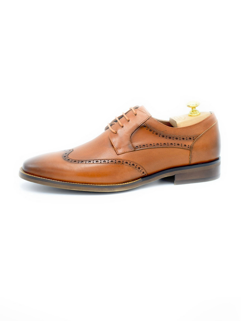 Paolo Vandini Tan Leather Shoes