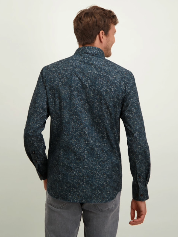 STATE OF ART PETROL FLORAL SHIRT