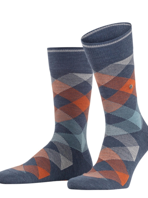 Burlington Dark Blue Diamond Socks – Wolf & West Menswear