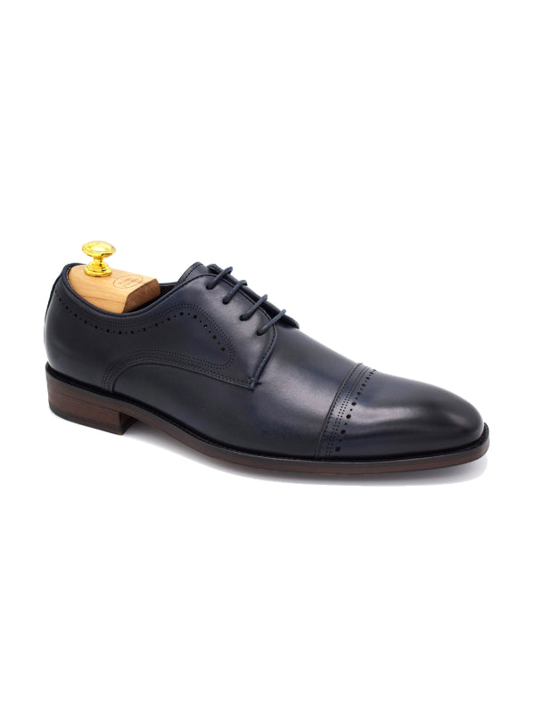 Paolo Vandini Navy Toecap Shoes