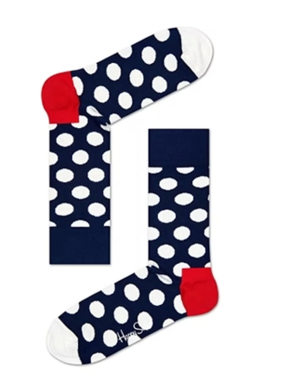 Happy Sock Navy Big Dot Socks