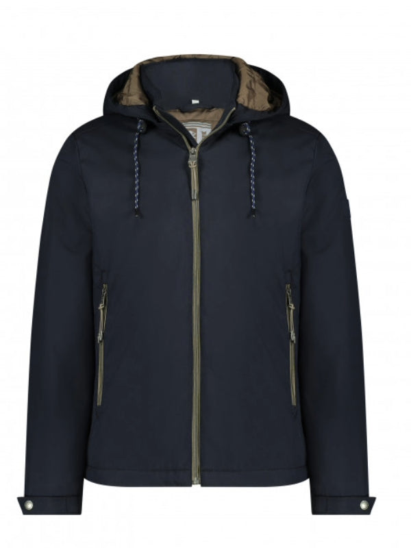 STATE OF ART NAVY JACKET WITH DETACHABLE HOOD
