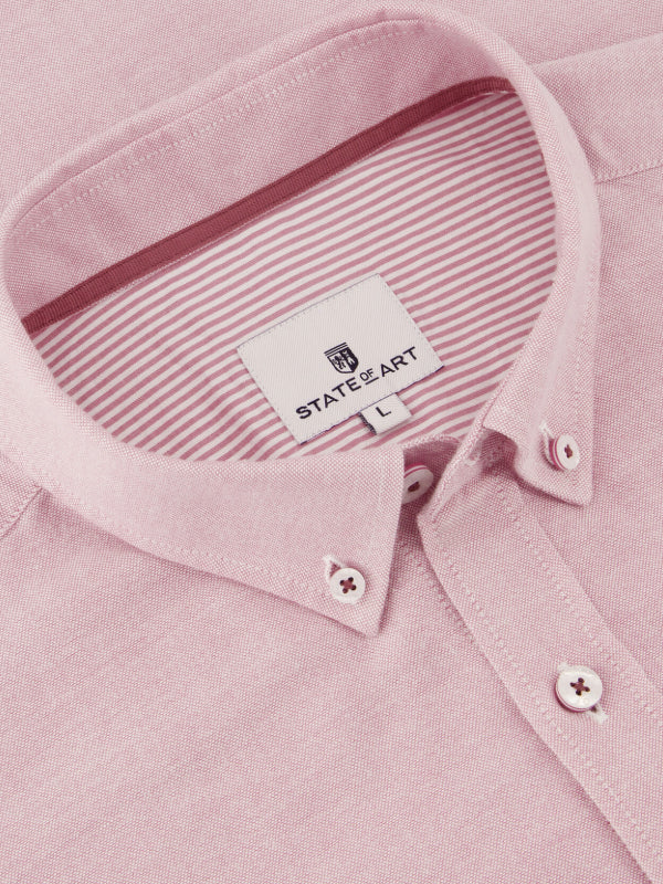 STATE OF ART PINK OXFORD SHIRT