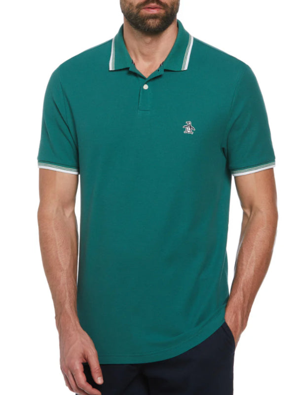 Original Penguin Antique Green Tipped Polo