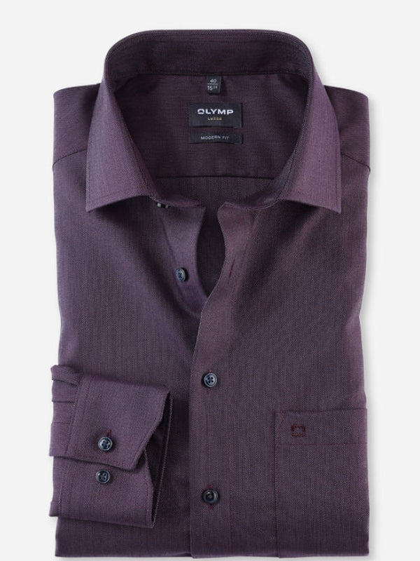 OLYMP PLUM Modern Fit Print Shirt