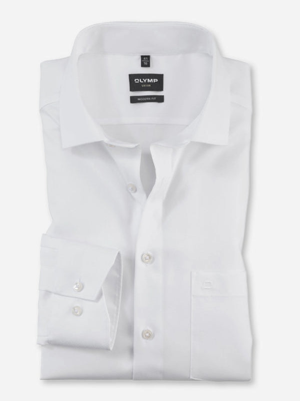 Olymp Luxor Modern Fit Diagonal Twill Shirt