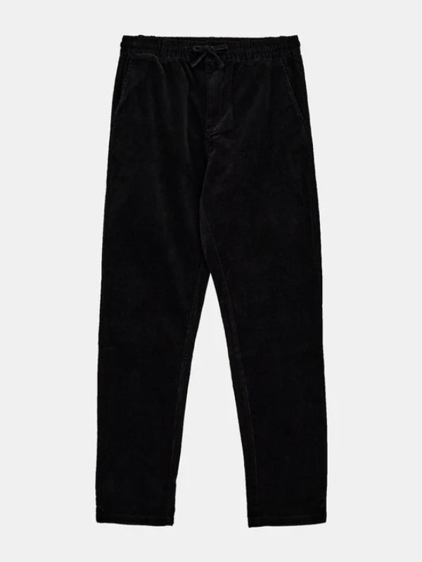 ANERKJENDT CAVIAR BLACK ELASTICATED CORD PANT