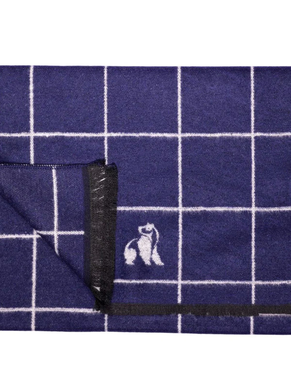 SWOLE PANDA Bamboo navy check Scarf