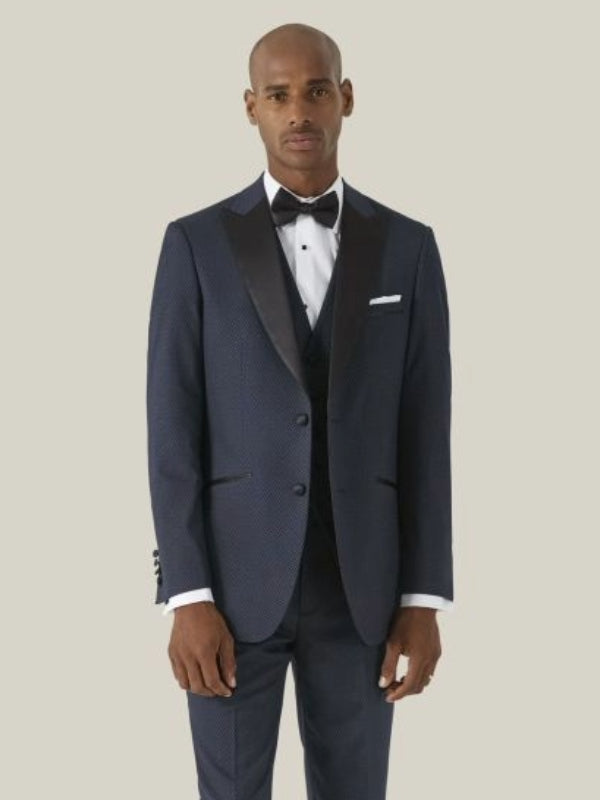 Skopes Navy Geometric Tuxedo JACKET