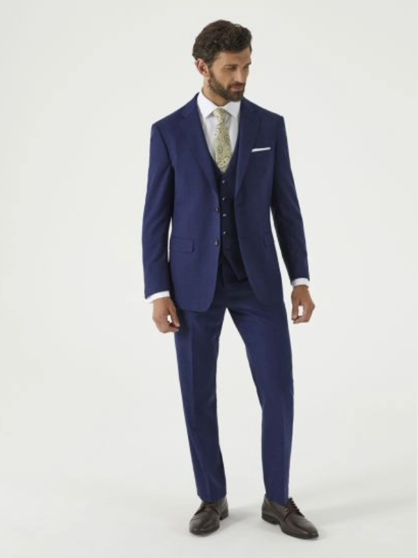 SKOPES NAVY Blue Marl SUIT TROUSER