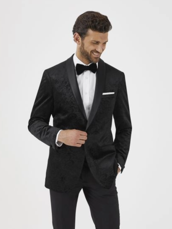 Skopes BLACK PAISLEY Tuxedo JACKET